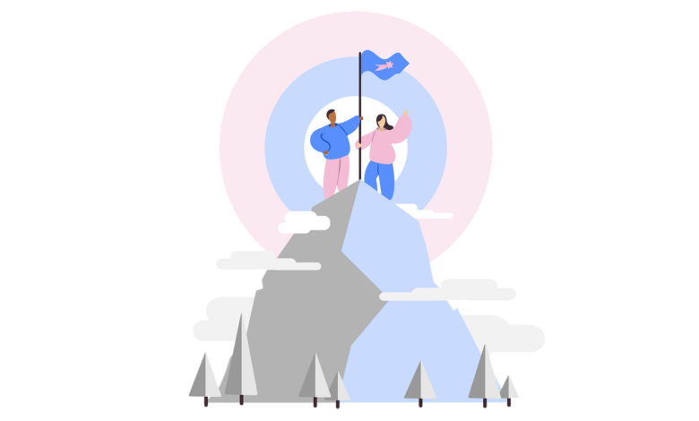 achievement, success, mountain