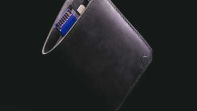 kaizen wallet, black leather wallet, slim wallet, crazy horse leather, minimalist wallet