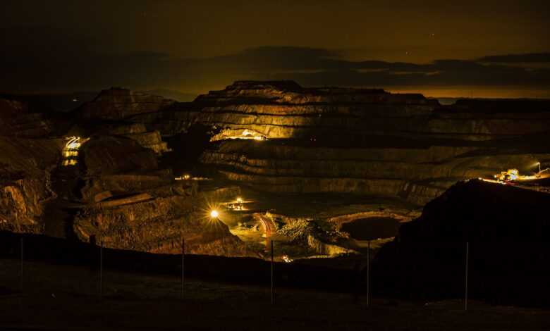 mines, mining, night