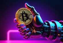 ai generated, robot, bitcoin