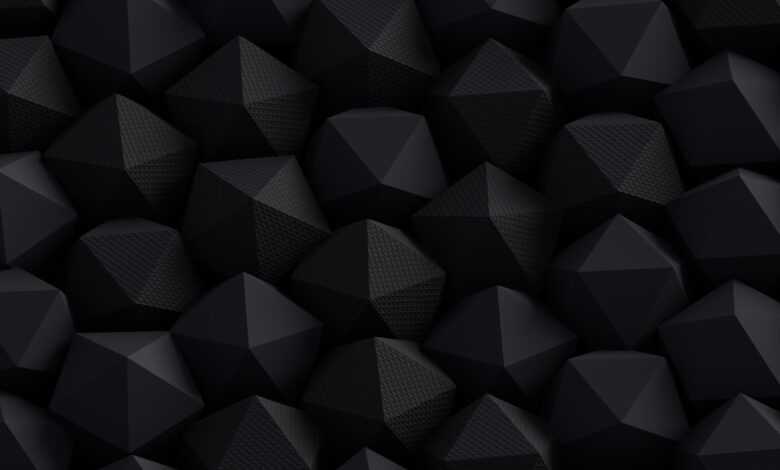a black background with a lot of black cubes