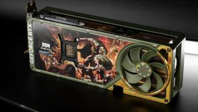 Graphics card with custom artwork and fan