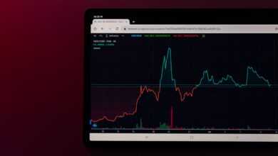 a computer screen with a line graph on it