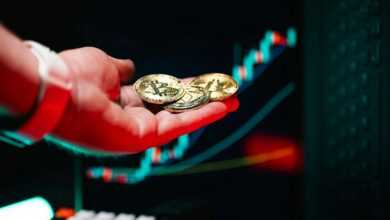 A person holding two gold coins in their hand